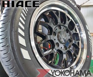  vehicle inspection correspondence Bounty Collection BD00 for HIACE!!200 series Hiace YOKOHAMA PARADA 215/60R17 new goods tire wheel set 17 -inch 