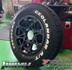 YOKOHAMA ジオランダー AT G015 185/85R16 ジムニー JB64 JB23 JA11 BDX08 タイヤホイールセット 16インチ ホワイトレター