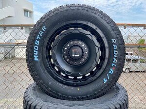 【新品】ハイエース タイヤホイール4本セット マッドスター ラジアル AT 215/65R16 ホワイトレター 車検対応セット