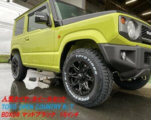 ジムニー タイヤホイール 16インチ BDX08 TOYO オープンカントリーR/T 185/85R16 ホワイトレター 新品4本セット