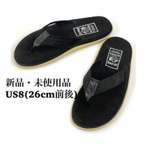 ISLAND SLIPPER アイランドスリッパ トングサンダル ブラックスエード メンズ 8_画像1