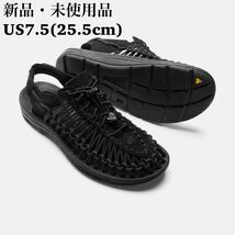 KEEN キーン UNEEK ユニーク メンズ サンダル ブラック US7.5_画像1