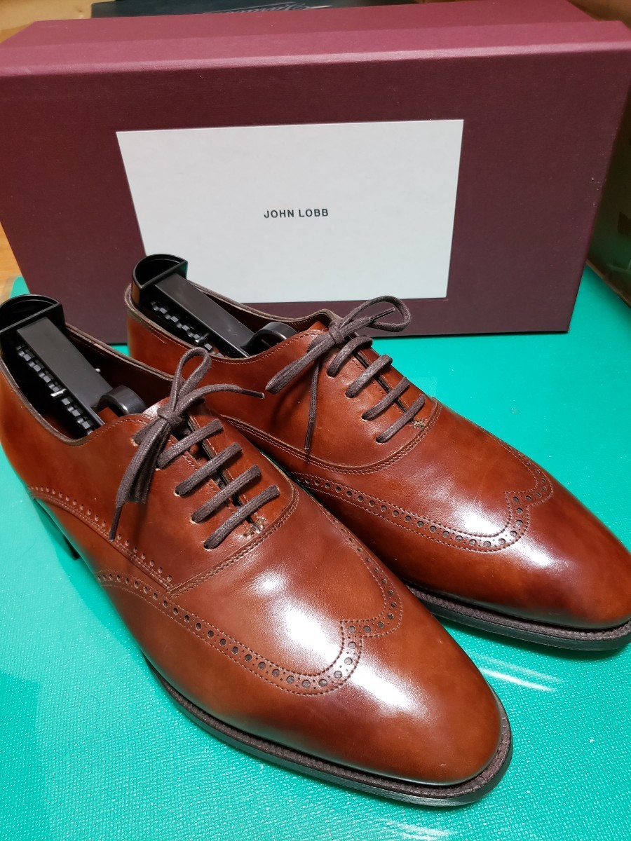 着用10回程度】JOHN LOBB ラッセル 5.5E ジョンロブ ブラウン-