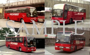 Ｆ【バス写真】Ｌ版４枚　JR九州バス　エアロクイーン　スペースウイング　西工C　スペースアロー　高速車