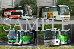 D[ bus photograph ]L version 4 sheets Miyagi traffic aero King Aero Queen forest number 