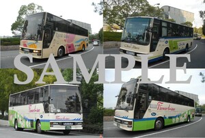 D[ bus photograph ]L version 4 sheets China bus high speed car Hiroshima line (3)