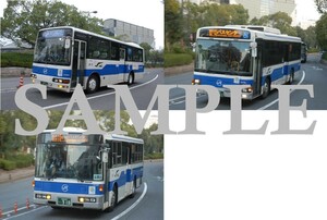 D【バス写真】L版3枚　中国JRバス　広島地区　路線車