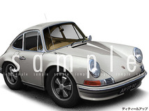 ★カーイラスト047 選べる3色【ポルシェ 911S A】901型 ナロー 旧車 送料安_画像4