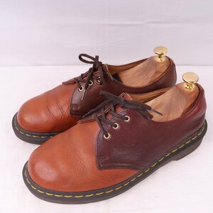 イングランド製 ドクターマーチン UK7/25.5cm-26.0cm/3ホール 英国製 2トーン 茶 ブラウン ブーツ メンズ dr.martens 中古 古着 dm3825