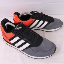 10K 26.5cm/adidas 10K アディダス スニーカー コアブラック グレー コーラル 中古 古着 メンズ ad4224_画像6