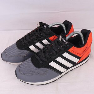 10K 26.5cm/adidas 10K アディダス スニーカー コアブラック グレー コーラル 中古 古着 メンズ ad4224