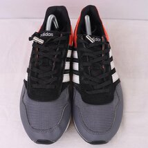 10K 26.5cm/adidas 10K アディダス スニーカー コアブラック グレー コーラル 中古 古着 メンズ ad4224_画像3