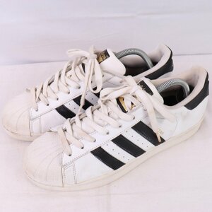 SUPERSTAR 26.5cm/adidas スーパースター アディダス スニーカー 白 ホワイト 黒 金ベロ 中古 古着 レディース ad4244