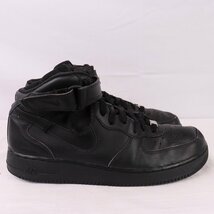 AIR FORCE 1 MID 07 29.0cm /NIKE エアフォース 1 ミッド 07 ナイキ 古着 中古 黒 オールブラック メンズ スニーカー xx7529_画像4