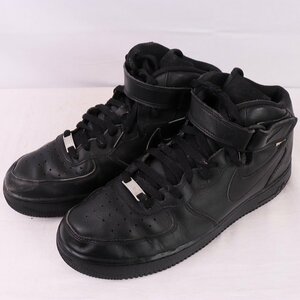 AIR FORCE 1 MID 07 29.0cm /NIKE エアフォース 1 ミッド 07 ナイキ 古着 中古 黒 オールブラック メンズ スニーカー xx7529