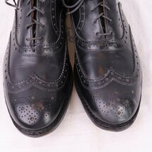 アレンエドモンズ 10 1/2 D ALLEN EDMONDS WHITNEY ウイングチップ 内羽根 黒 USA製 アメリカ靴 メンズ 中古 古着 ds3662_画像3