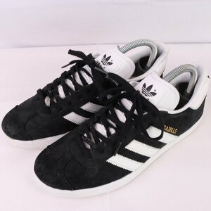 GAZELLE 25.0cm/adidas ガゼル ガッツレー アディダス スニーカー 黒 ブラック 白 中古 古着 メンズ ad4288