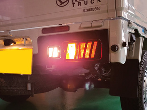 ハイゼットトラックジャンボ テールレンズカバー S500P S510P 後期 Cタイプ マットブラック SEVENROAD/セブンロード(KR-003
