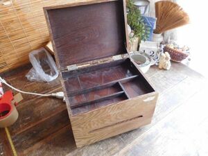  two step . drawer case 032010 29x22h23cm jewelry cosmetics sewing tool made in Japan Showa Retro made in Japan