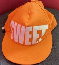 格安でどうぞ♪SWEETのシンプルがカッコいいローキャップCAP帽子/フリーサイズ/スナップバック/オレンジカラー/男女OK♪_画像7