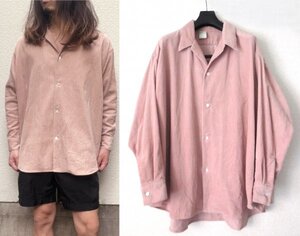 常田大希着用 定価2.8万 19A/W N.HOOLYWOOD コーデュロイ ビッグシルエット シャツ 36 ピンク オーバーシルエット KING GNU