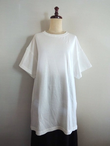  unused goods Ray BEAMS Ray Beams side slit big T-shirt big Silhouette short sleeves cut and sewn white 