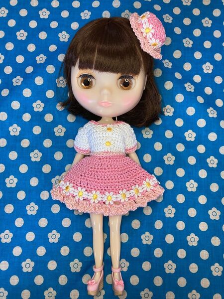 セール品 デイジーのワンピース&ヘッドドレス ピンク ネオブライス
