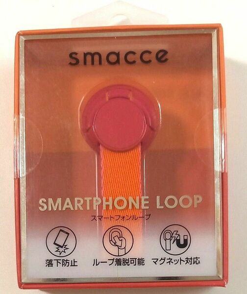 SMART PHONE LOOP　スマートフォンループ【smacce】ホットピンク × オレンジ　新品・未開封
