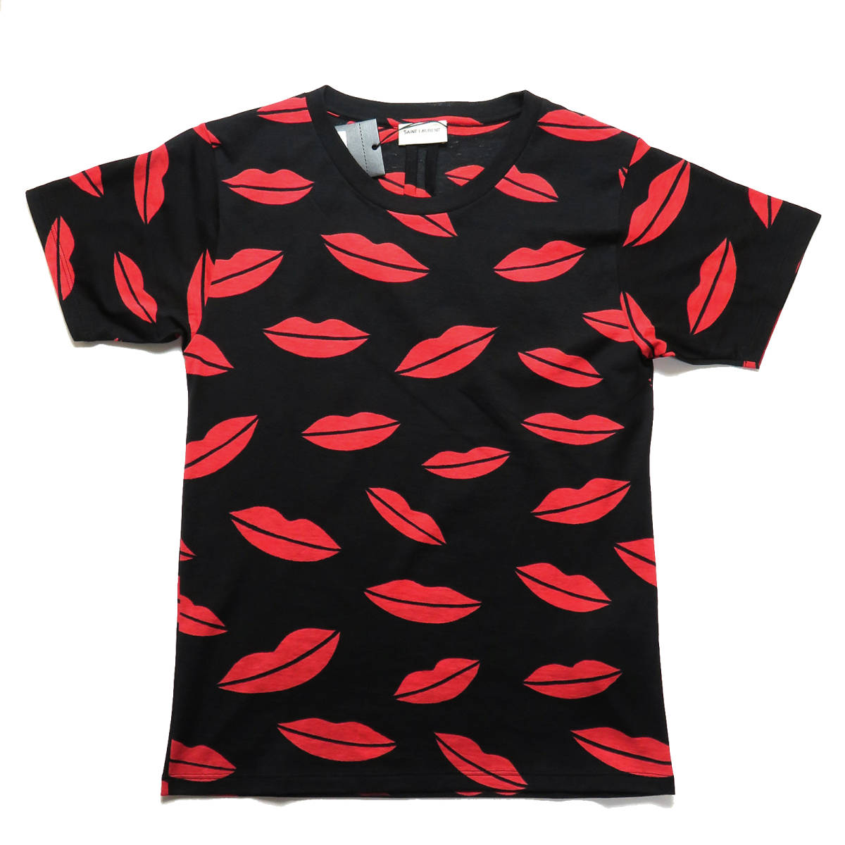 QM新品同様☆イヴサンローラン*YVESSAINTLAURENT☆紺系☆幾何学柄