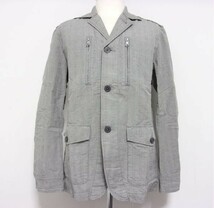 新品★23区HOMME★リネンコットンジャケット★46★グレンチェック★麻綿★難あり_画像1