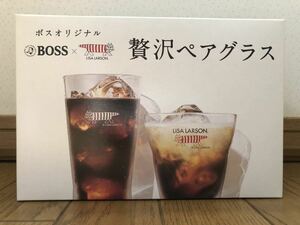 ボスオリジナル　BOSS 贅沢ペアグラス　ガラス　日本製　非売品　リサラーソン マイキー　猫