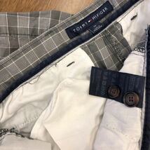 【EE142】TOMMY HILFIGER W32 チェック柄ハーフパンツ グレー メンズブランド古着 トミーヒルフィガー ショートパンツ 送料無料_画像6