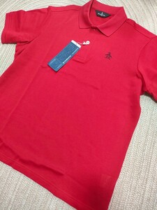 新品 定価13200 日本製 形状安定 Munsingwear マンシング 半袖 ポロシャツ LL 赤 レッド 刺繍 東洋紡ミラクルケア メンズ OneThing