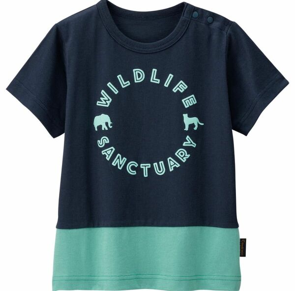 【新品】Combi mini バイカラーTシャツ　110