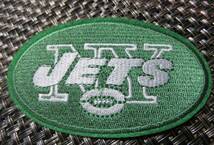 深緑◆新品NFLニューヨーク・ジェッツ New York Jets 刺繍ワッペン楕円形☆アメフト アメリカンフットボール アメリカ サポーター■洋服DIY_画像1