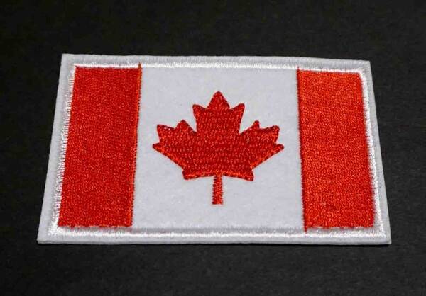 HQ　CAカナダ旗■新品　カナダ　CANADA　楓　刺繍ワッペン■ホッケー　野球　■海外旅行　留学　出張◎ミリタリー　洋服・衣類・衣服DIY