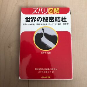 世界の秘密結社　世界中に名を馳せた秘密結社の謎をわかりやすい絵で一発解説！ （ぶんか社文庫　し－６－１　ズバリ図解） 秦野啓／監修