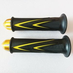 アルミ ハンドル グリップ 22.2mm バーエンド 一体型 金 FZR250 FZR250R FZ250 フェザー FZ400 FZR400 FZR400R FZR400RR 汎用