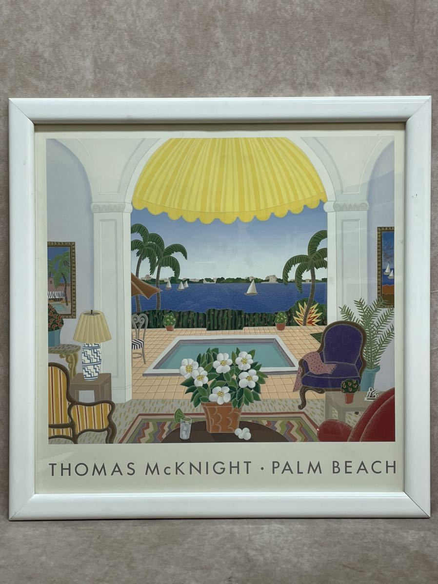 奈良発 トーマス マックナイト PALM BEACH シルクスクリーン THOMAS McKNIGHT 美術品 アート 絵画 芸術 直接引き取り可能, 美術品, 版画, シルクスクリーン