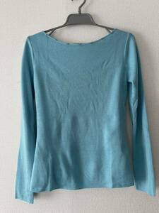 2305155( including carriage ¥488) Sunny Daisy long sleeve knitted rhinestone size L light blue 