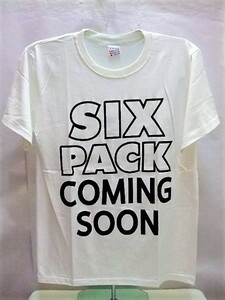 【SIX PACK】SIX PACK COMING SOON プリント 半袖 Tシャツ WHITE L 新品/希少/HIPHOP/アウトドア/ストリート/アメカジ/スポーツ/コットン