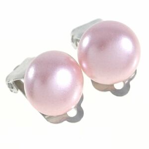C6884* pink series round Shape * simple retro Czech production glass * Vintage earrings *