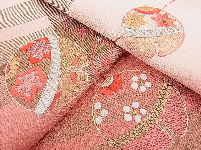 ヤフオク! - 平和屋着物□太鼓柄袋帯 総刺繍 スワトウ相良刺繍 吉祥花鳥...