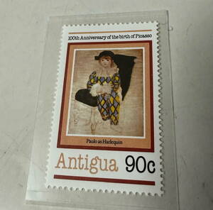  stamp foreign stamp ANTIGUA 100th Aniniversary of the birth of Picasso 90C