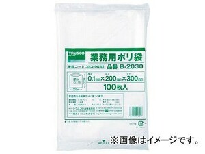 トラスコ中山 厚手ポリ袋 縦380×横260×t0.1 透明 B-2638(7653751) 入数：1袋(100枚)