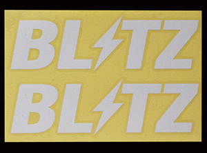 ブリッツ/BLITZ ロゴステッカー ホワイト 150mm 13974 入数：1セット(2枚)
