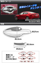 ドアハンドルカバー マツダ アテンザ(セダン/ワゴン) GJ系 2012年11月～ ドア側 ABS樹脂 入数：1セット(8個) APSINA-ATENZA002_画像2