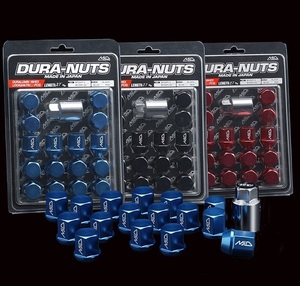 MID DURA-NUTS ジュラルミン ロック＆ナットセット レッド M12×P1.5 L27(ショートタイプ) 4H用