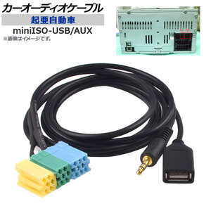 AP カーオーディオケーブル キア汎用 miniISO-USB/AUX AP-EC201