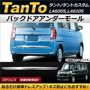 バックドアアンダーモール ダイハツ タント/タントカスタム LA600S,LA610S 2013年10月～ ステンレス AP-DG054